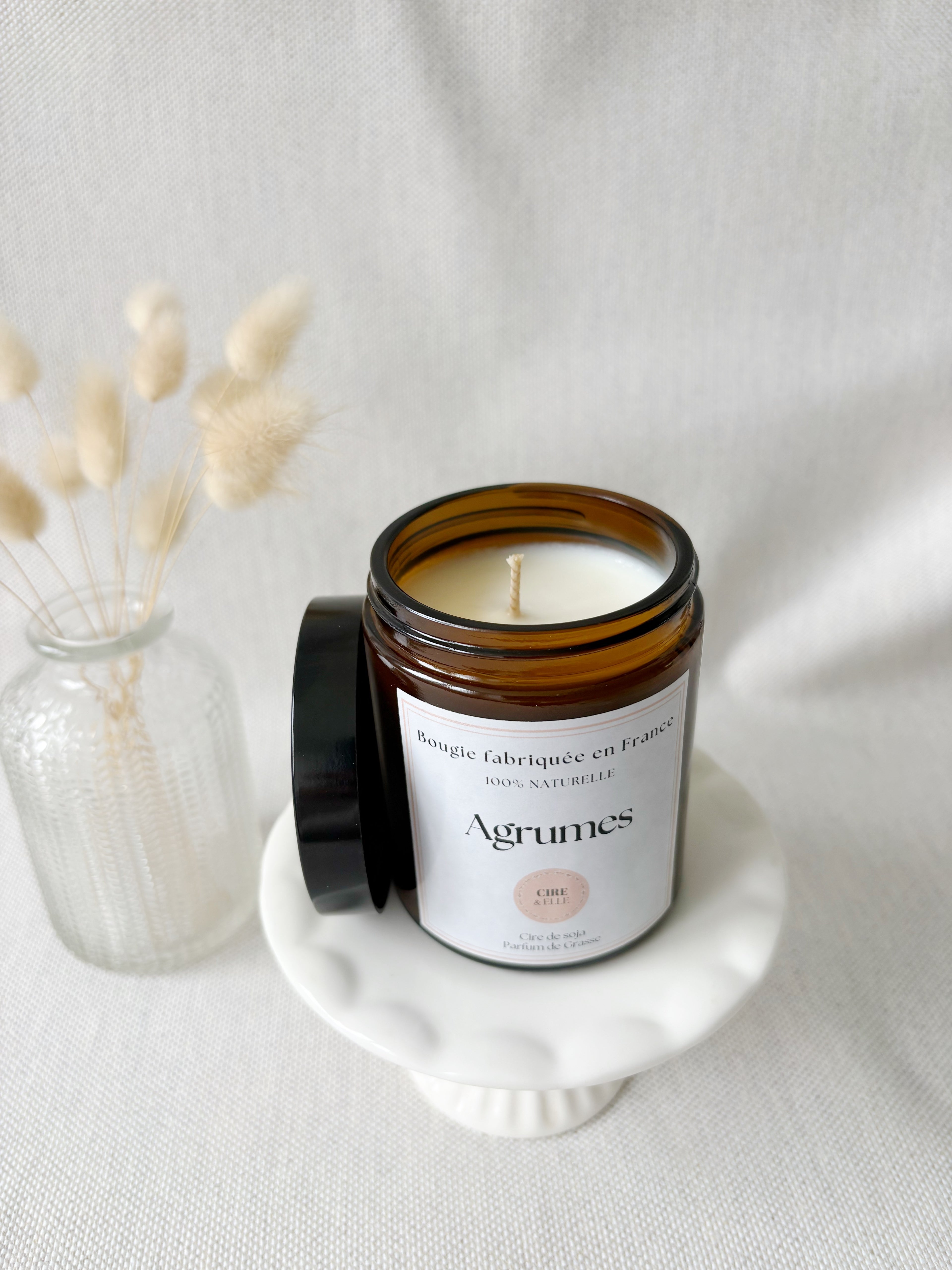 Grand pot ambré - Agrumes