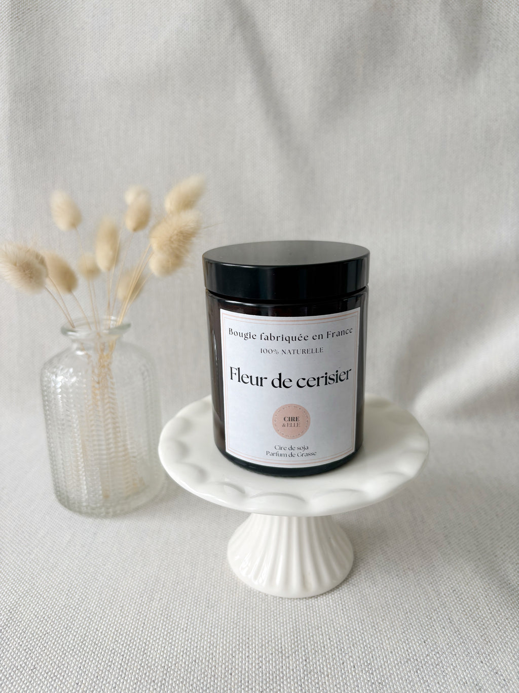 Grand pot ambré - Fleur de cerisier
