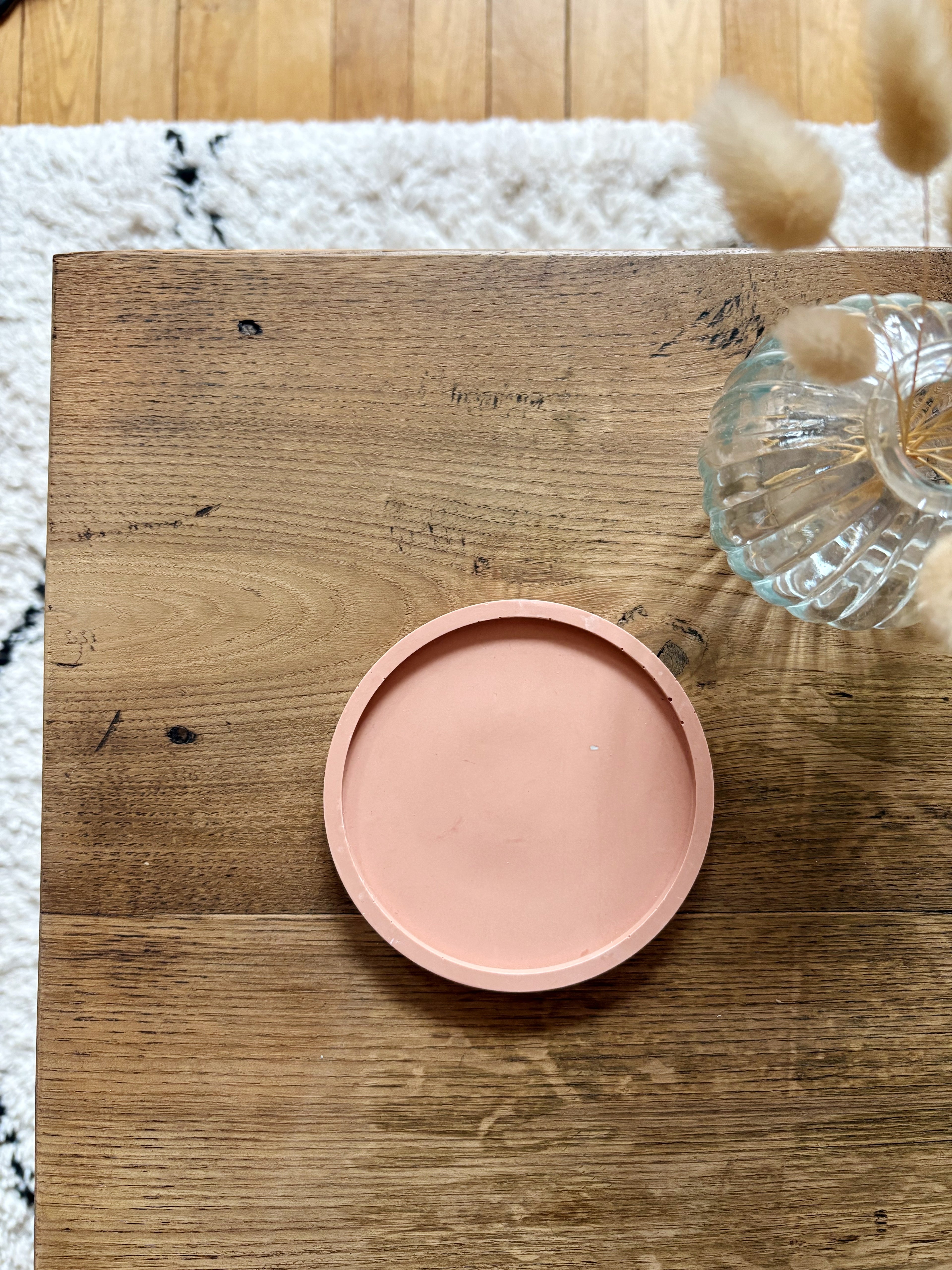 Petit plateau rond terracotta