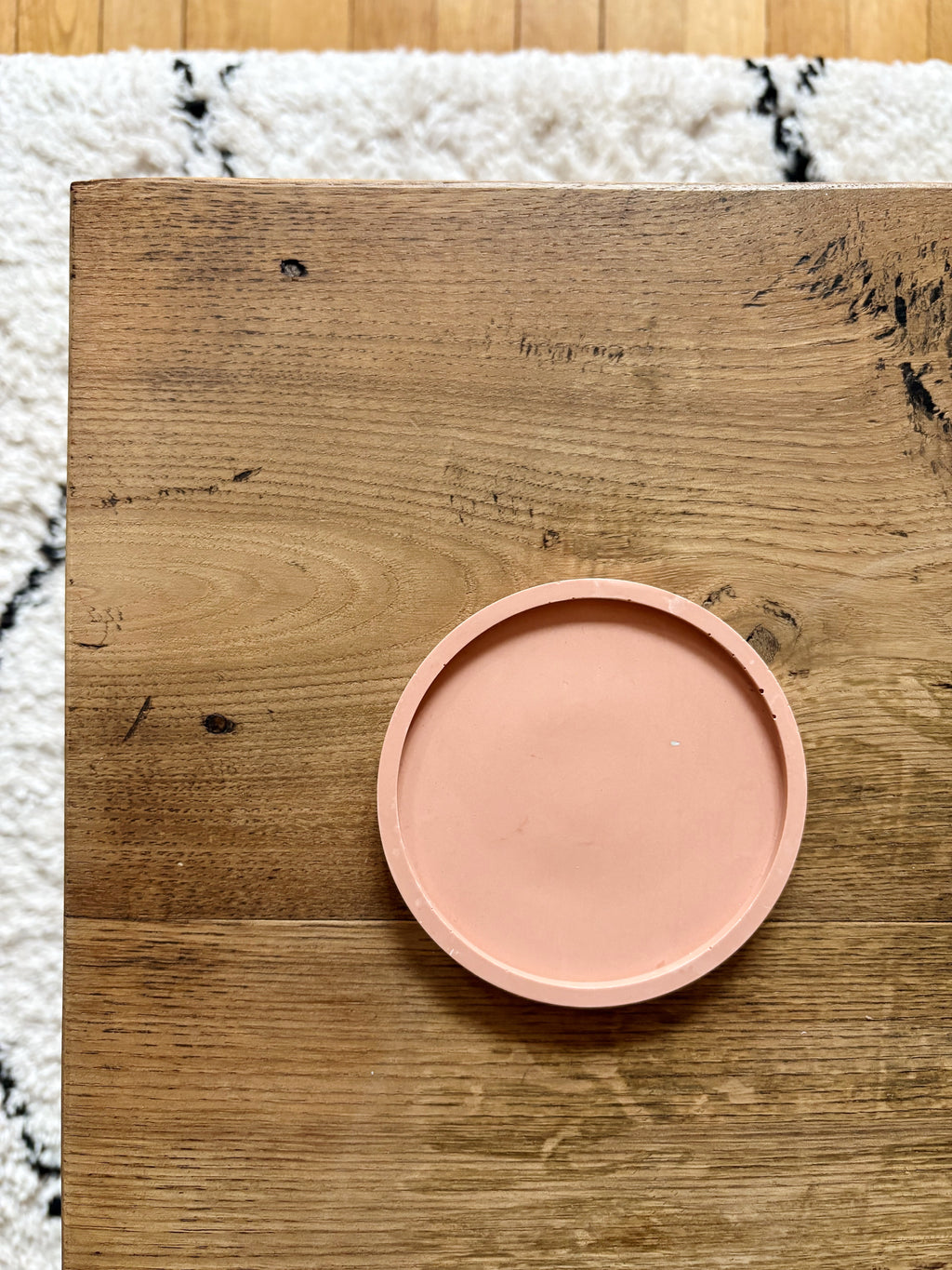 Petit plateau rond terracotta
