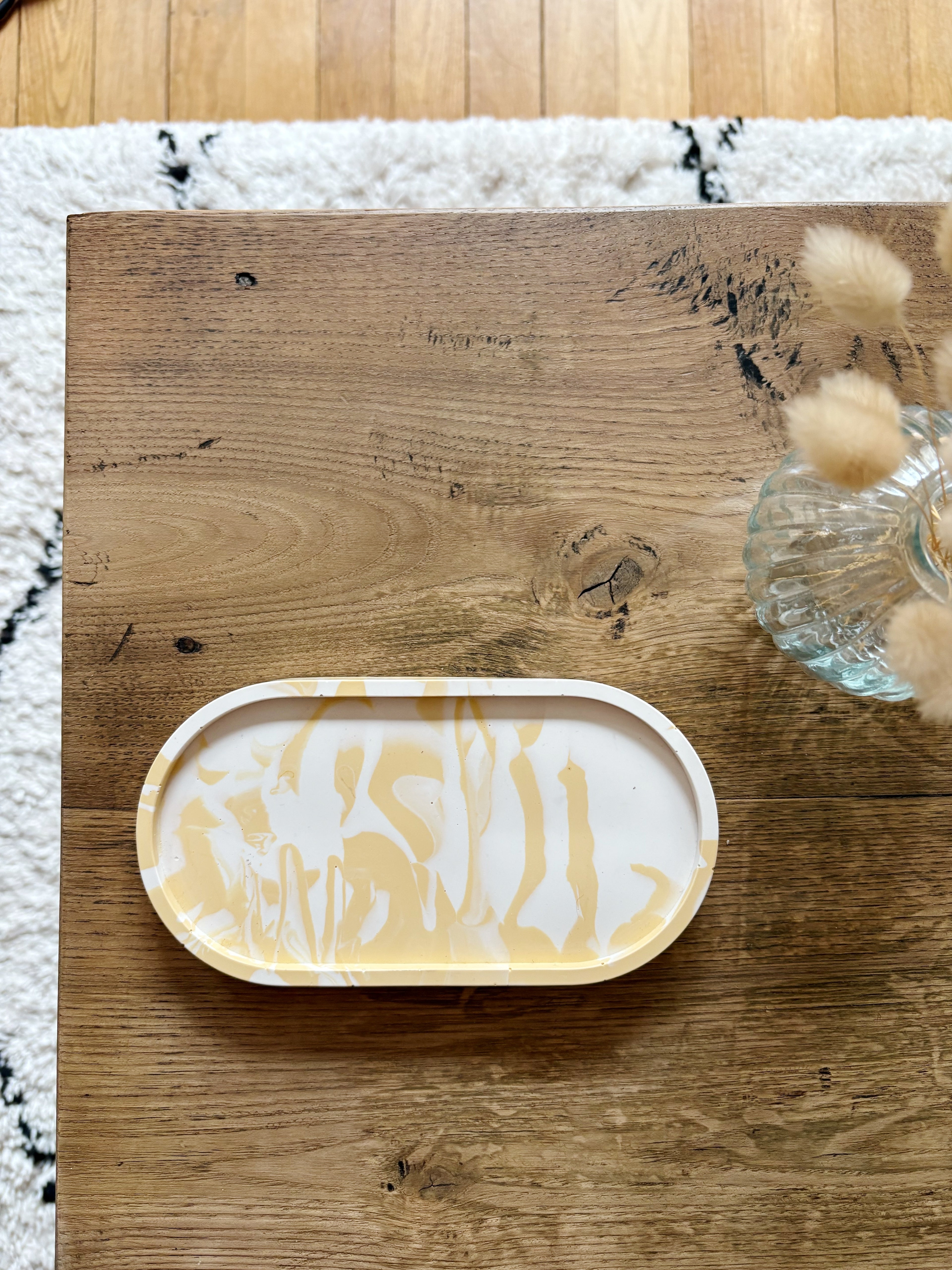 Plateau jaune & blanc