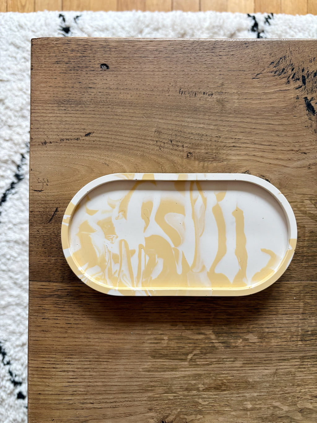 Plateau jaune & blanc