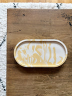 Plateau jaune & blanc