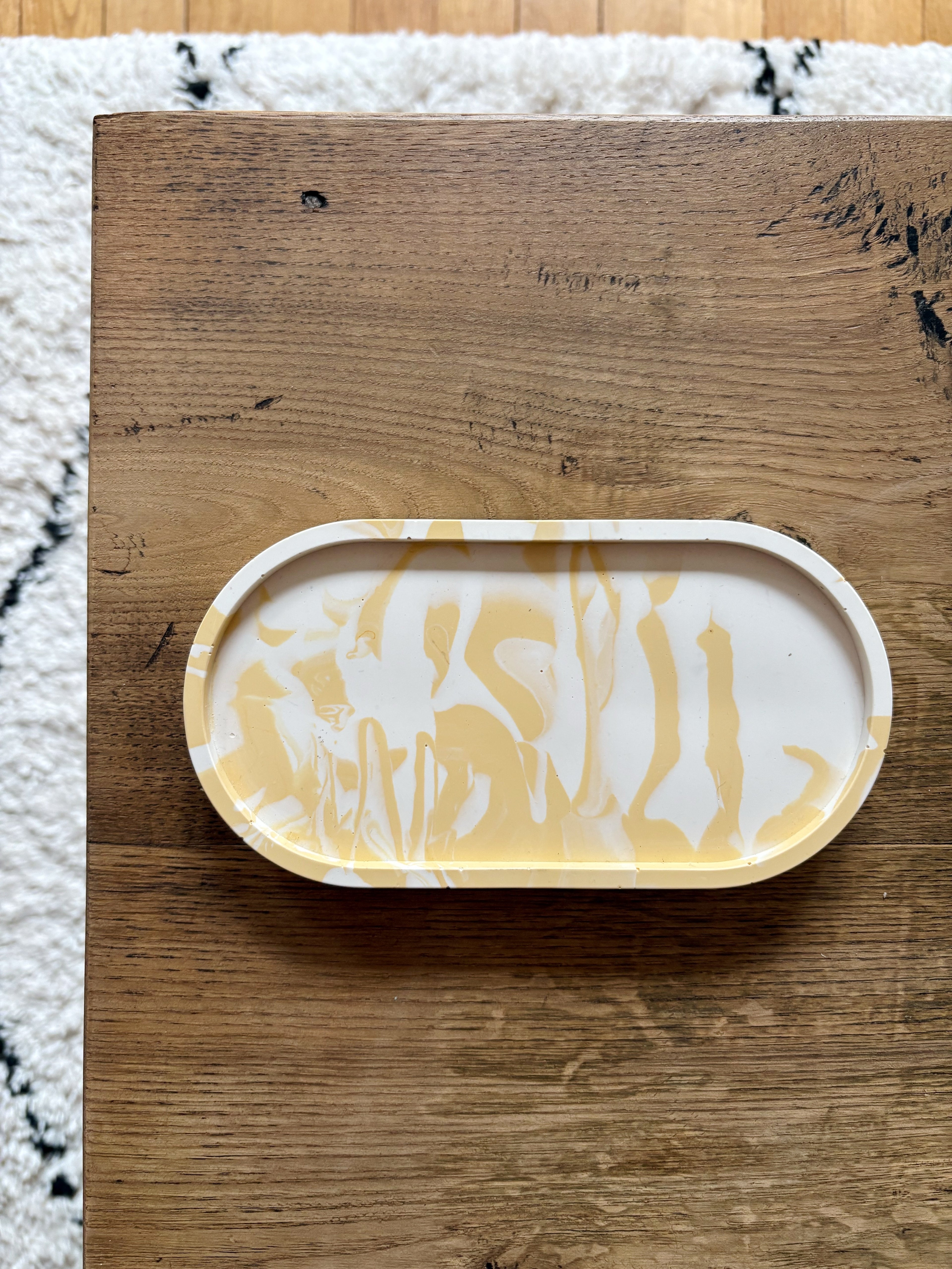 Plateau jaune & blanc