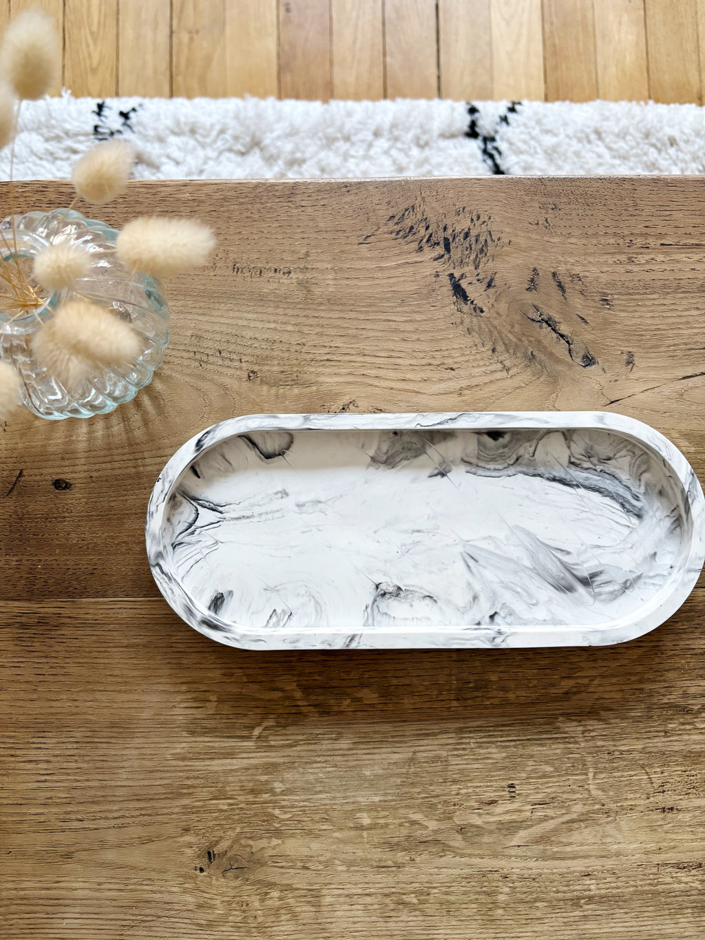 Grand plateau marbré