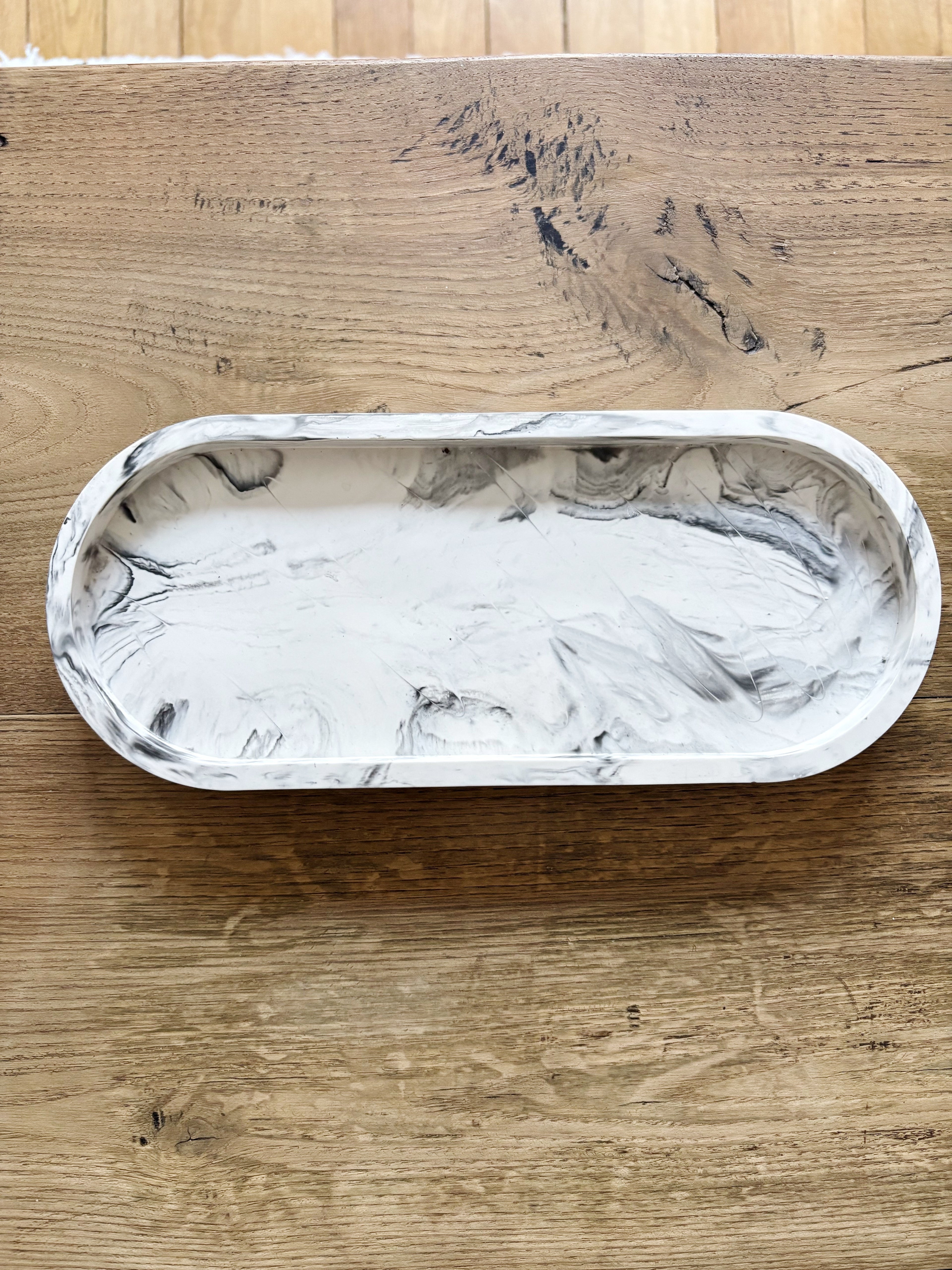 Grand plateau marbré