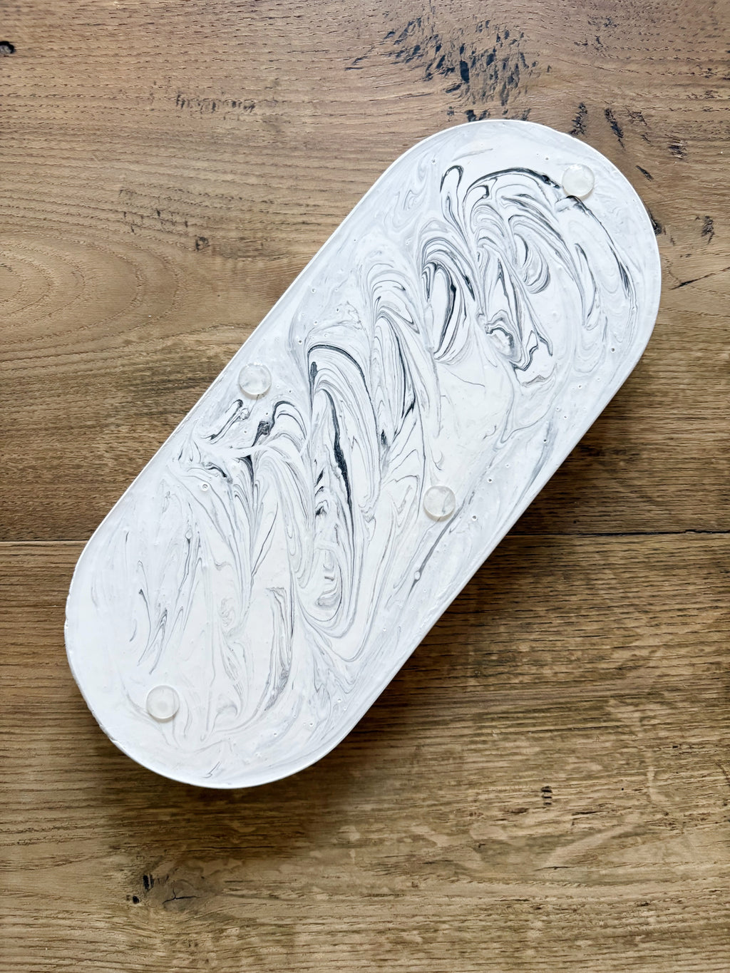 Grand plateau marbré