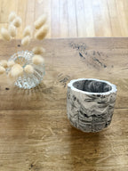 Pot marbré noir & blanc