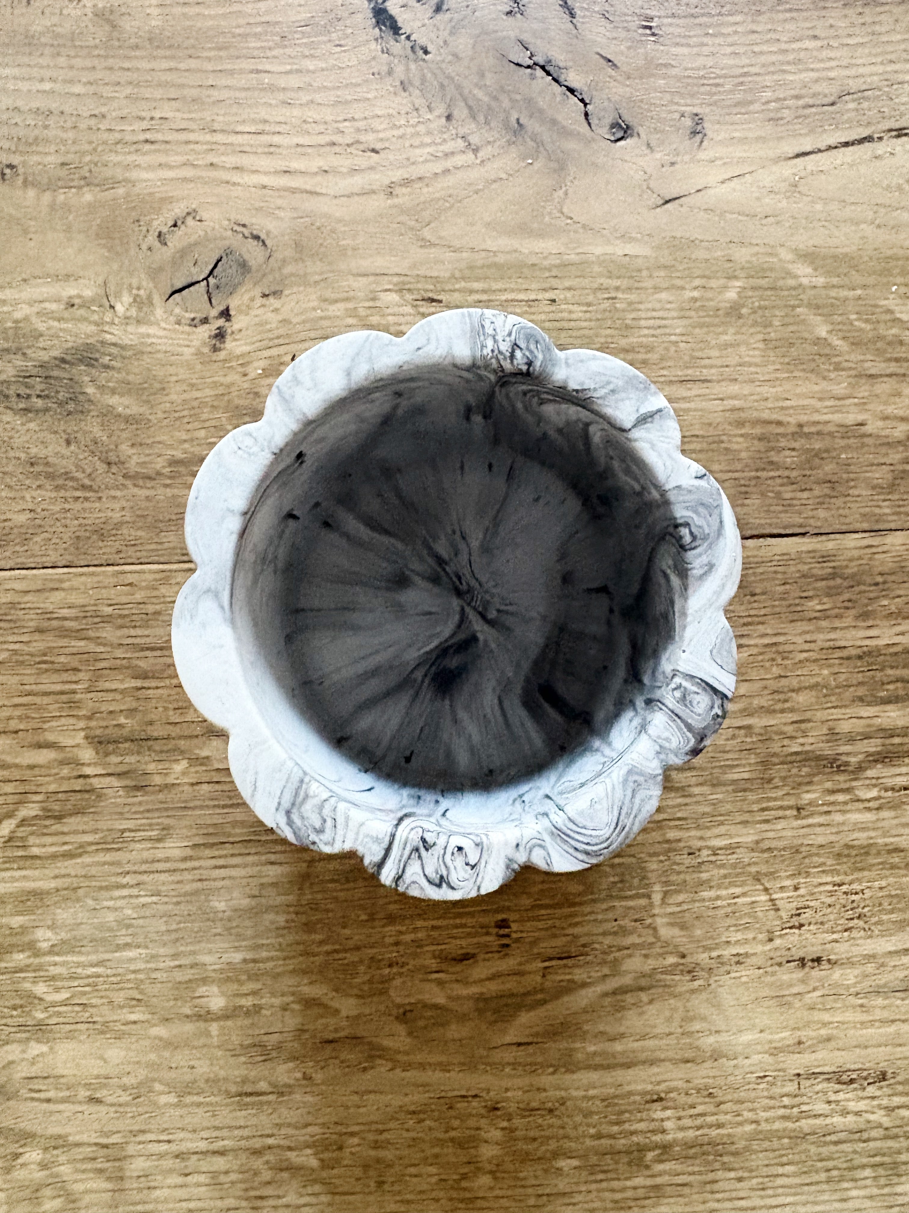 Pot marbré noir & blanc