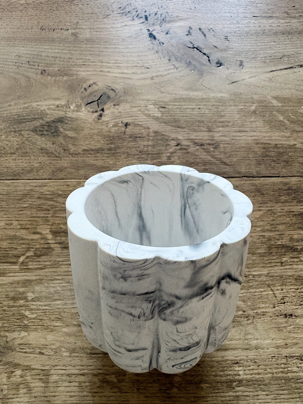 Pot marbré noir & blanc