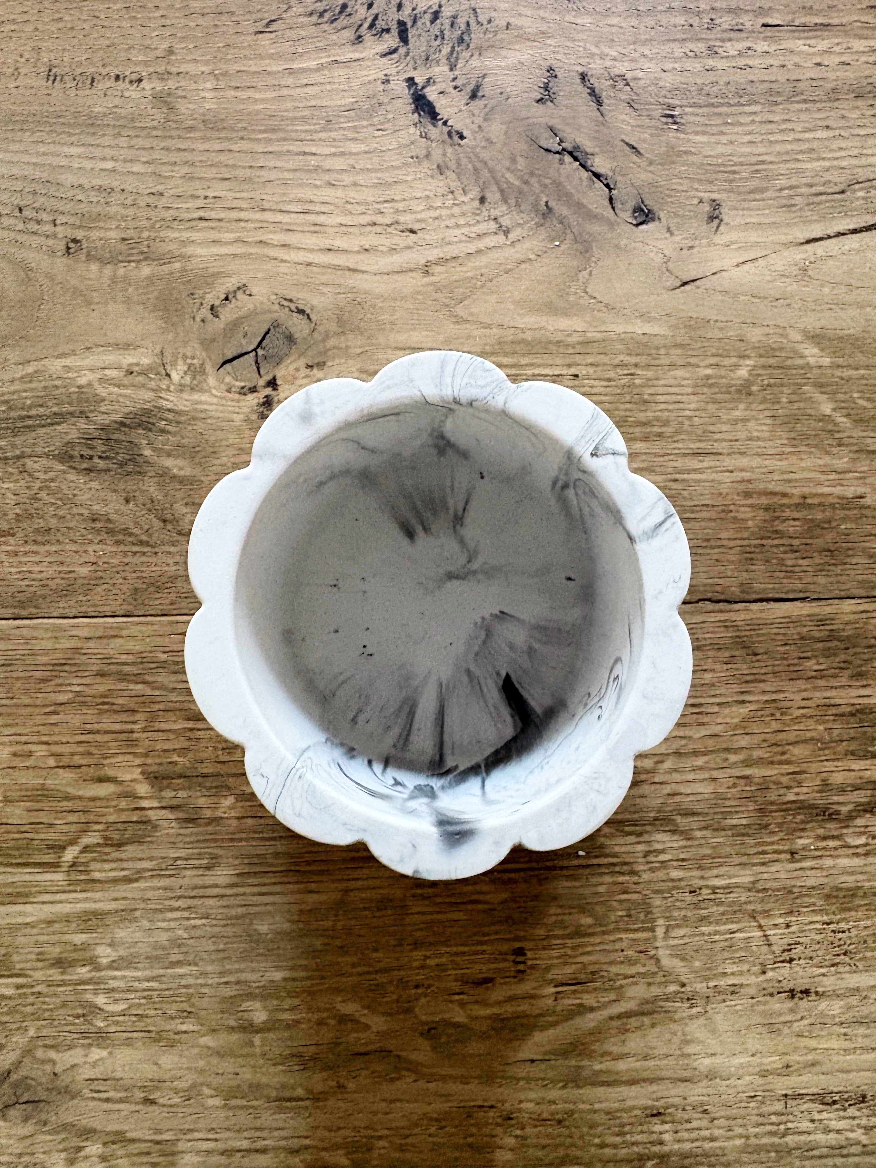 Pot marbré noir & blanc