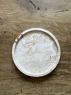 Petit plateau rond marbré