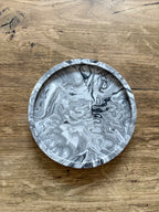 Petit plateau rond marbré