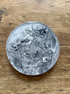 Petit plateau rond marbré