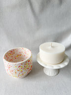 Bougie perchée - Terrazzo orange
