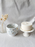 Bougie perchée - Terrazzo bleu