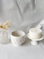 Bougie perchée - Terrazzo beige