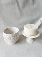 Bougie perchée - Terrazzo beige